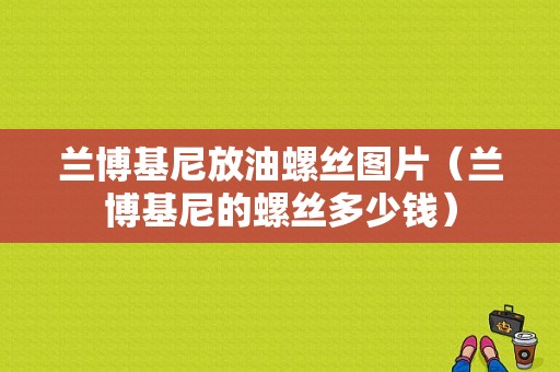 兰博基尼放油螺丝图片（兰博基尼的螺丝多少钱）