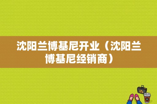 沈阳兰博基尼开业（沈阳兰博基尼经销商）-图1