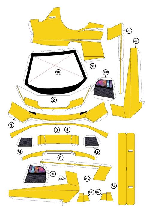 兰博基尼手工图纸（兰博基尼制作图纸纸板）-图3