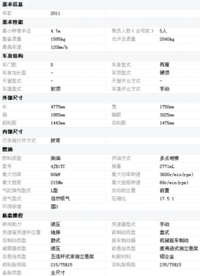 江淮雪豹x80配置