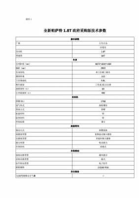 政府采购版帕萨特配置-图1